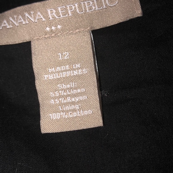 Banana Republic size 12 black linen shift dress - Picture 5 of 5